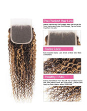 Lade das Bild in den Galerie-Viewer, Honey Blonde Highlight Bundles With Closure
